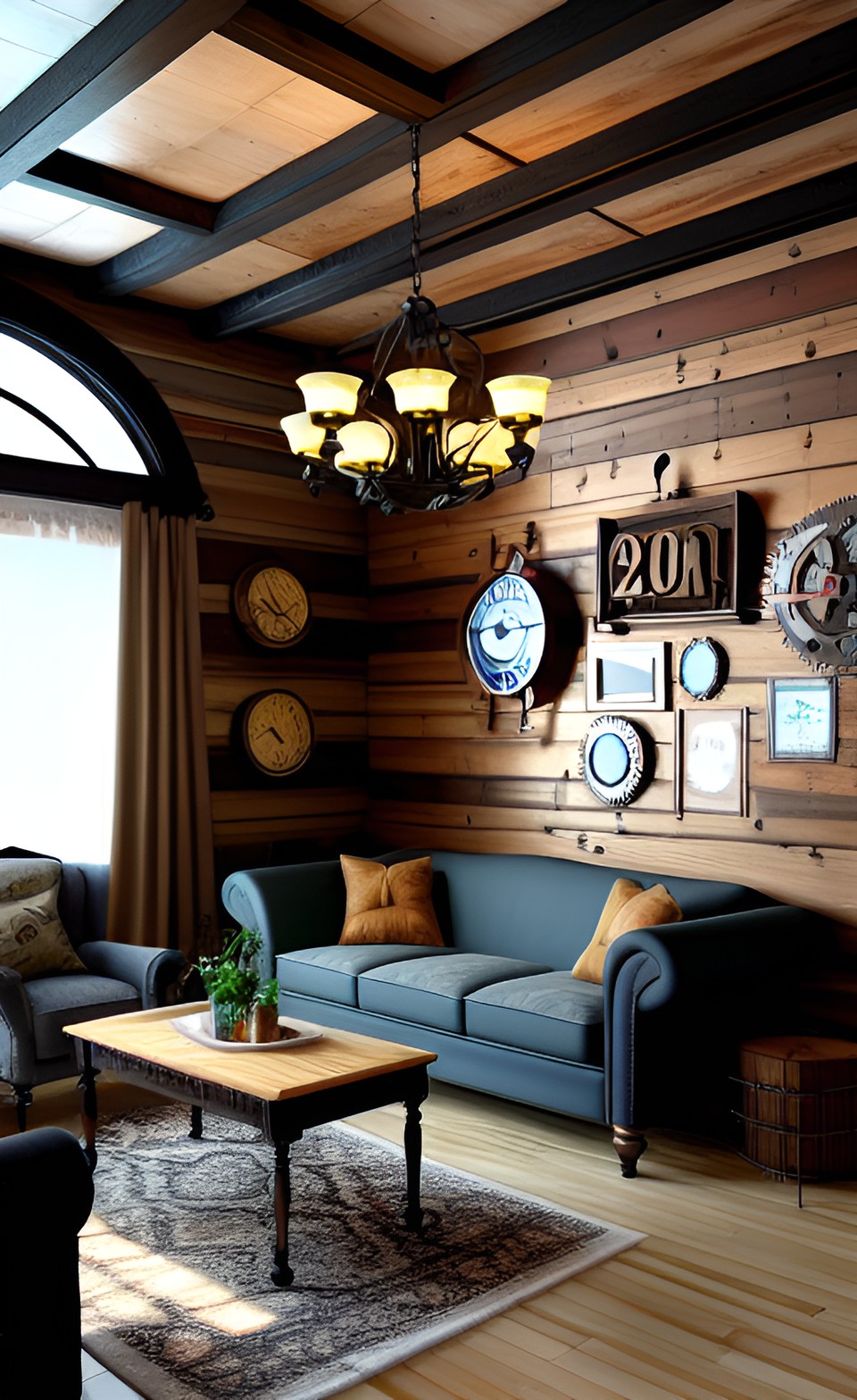 steampunk meets cottagecore interior decorating living room preview