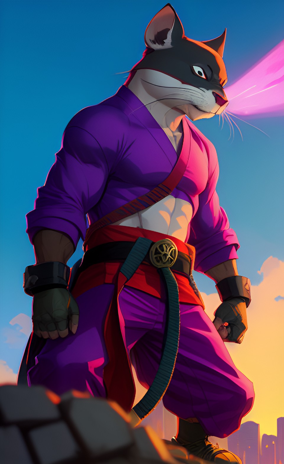 master splinter, max muscle, purple gi, 8k ultra realistic, extreme details preview