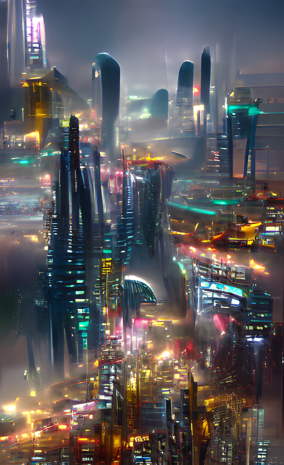 future city fantasy - futuristic city preview