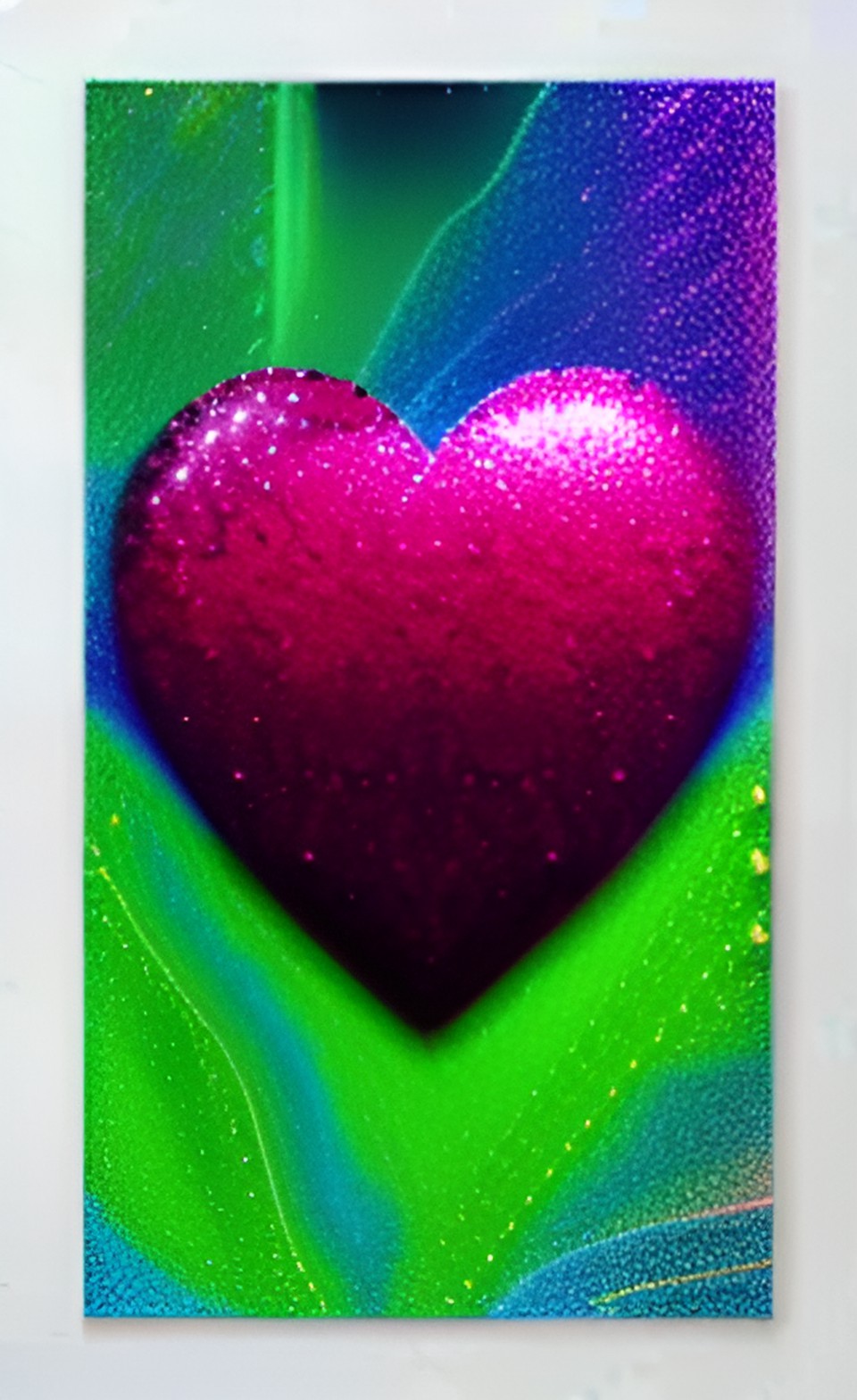 glittery glossy prismatic hearts preview