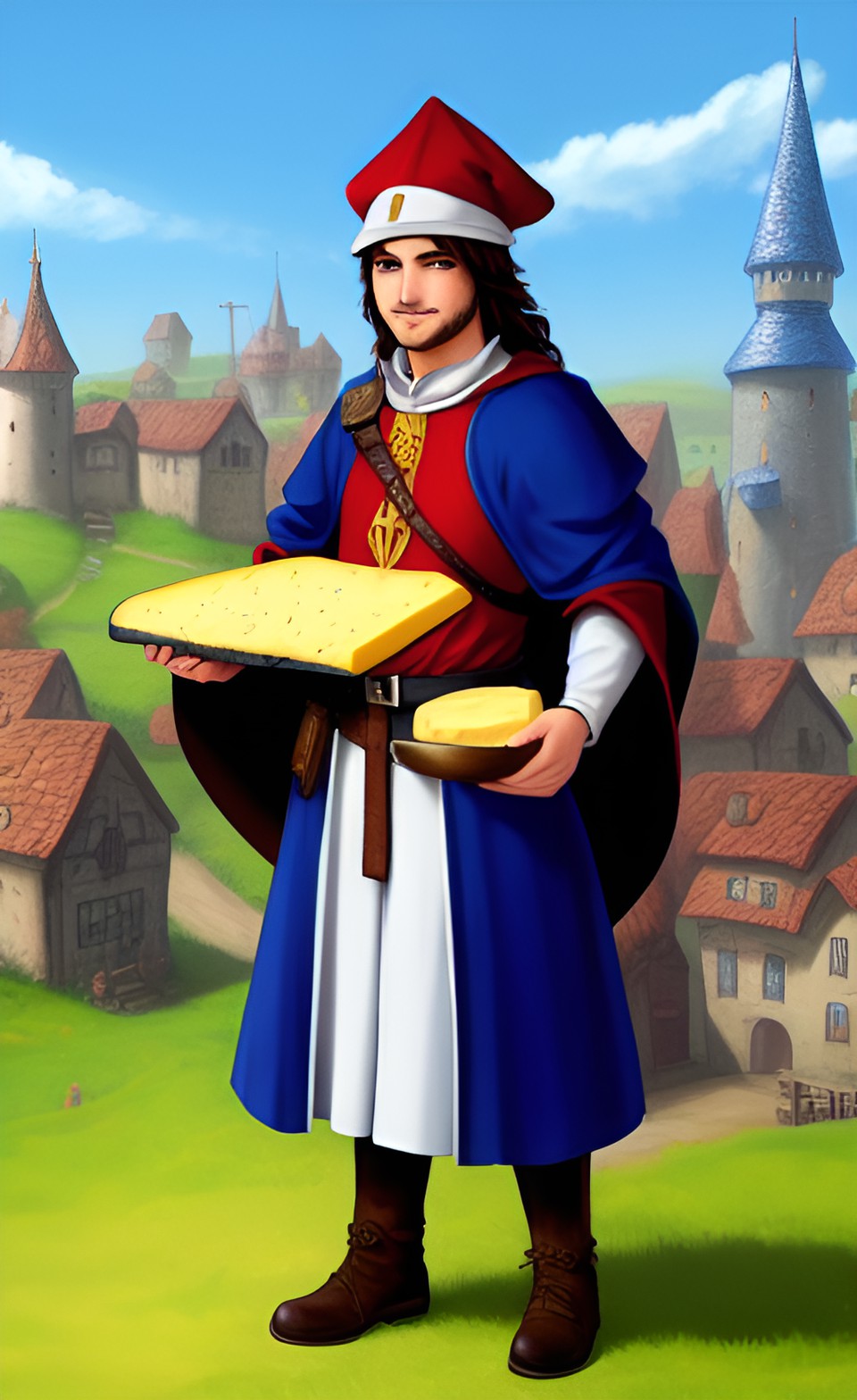 medieval fantasy cheese merchant preview