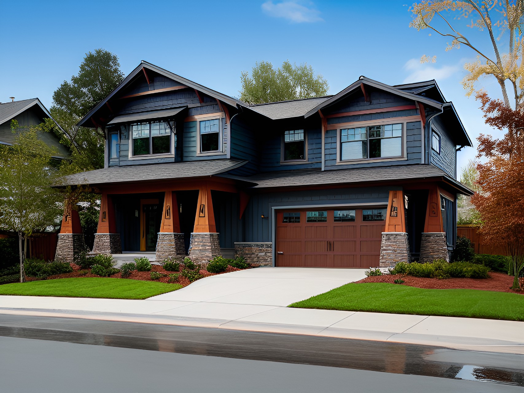 craftsman home in the style of frank gehry preview