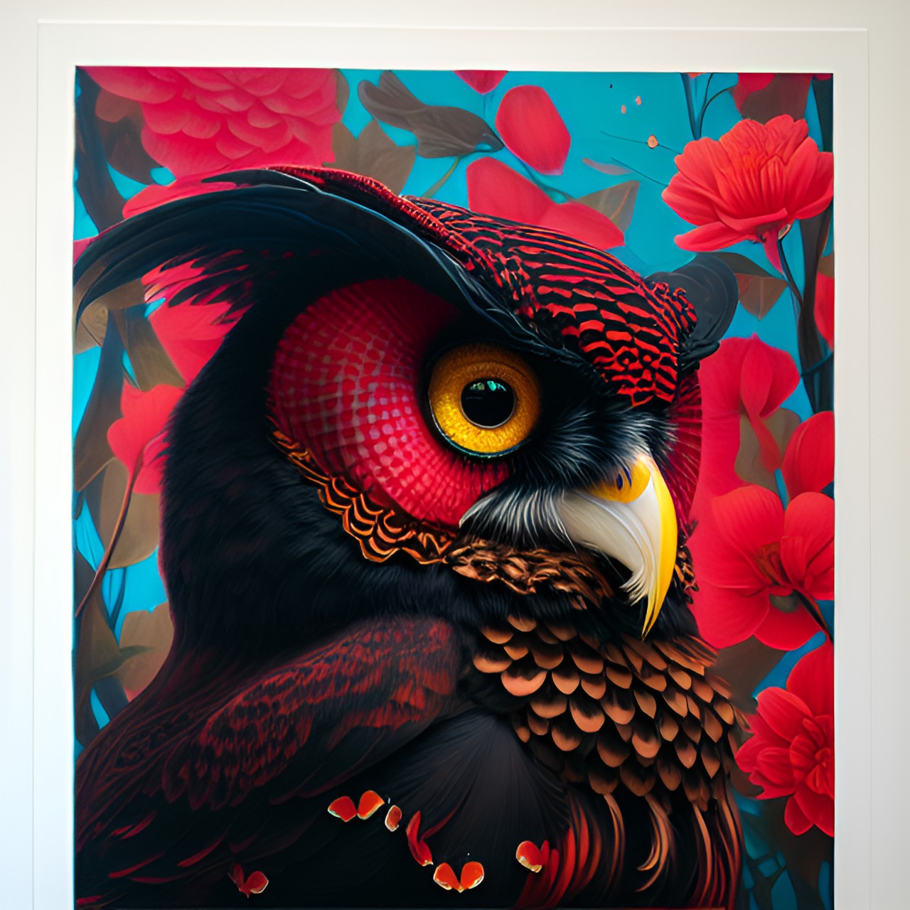 black and red owl preview