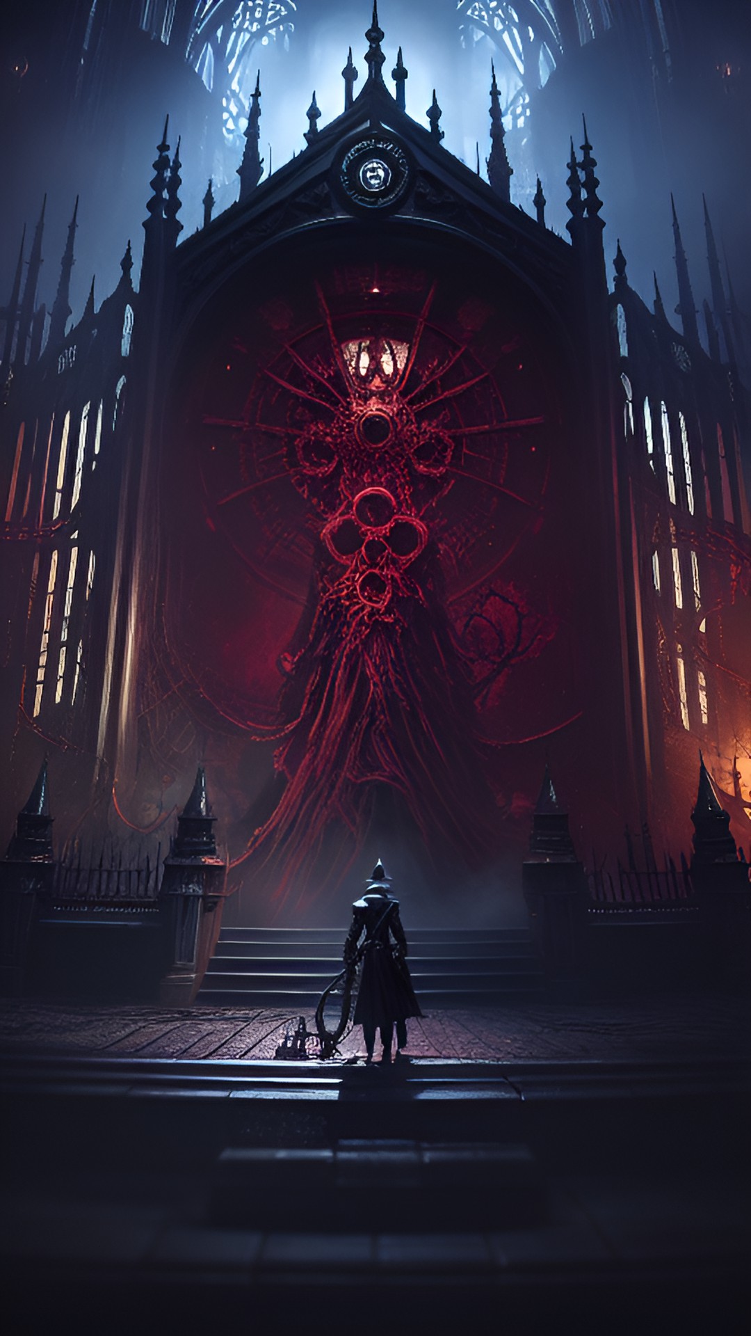 eldritch machine powered by souls, flesh, and blood in the style of bloodborne preview