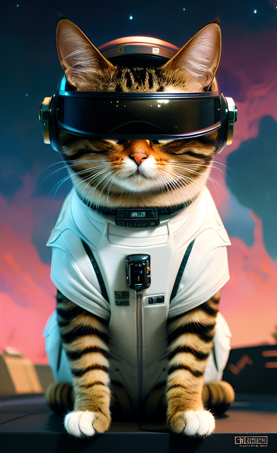 cat wearing space suit preview