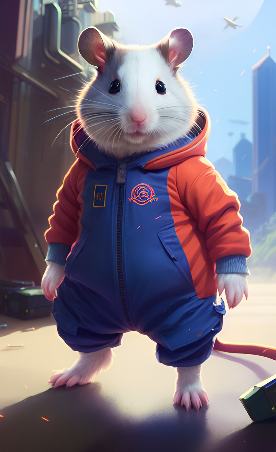 hamster in jumpsuit preview