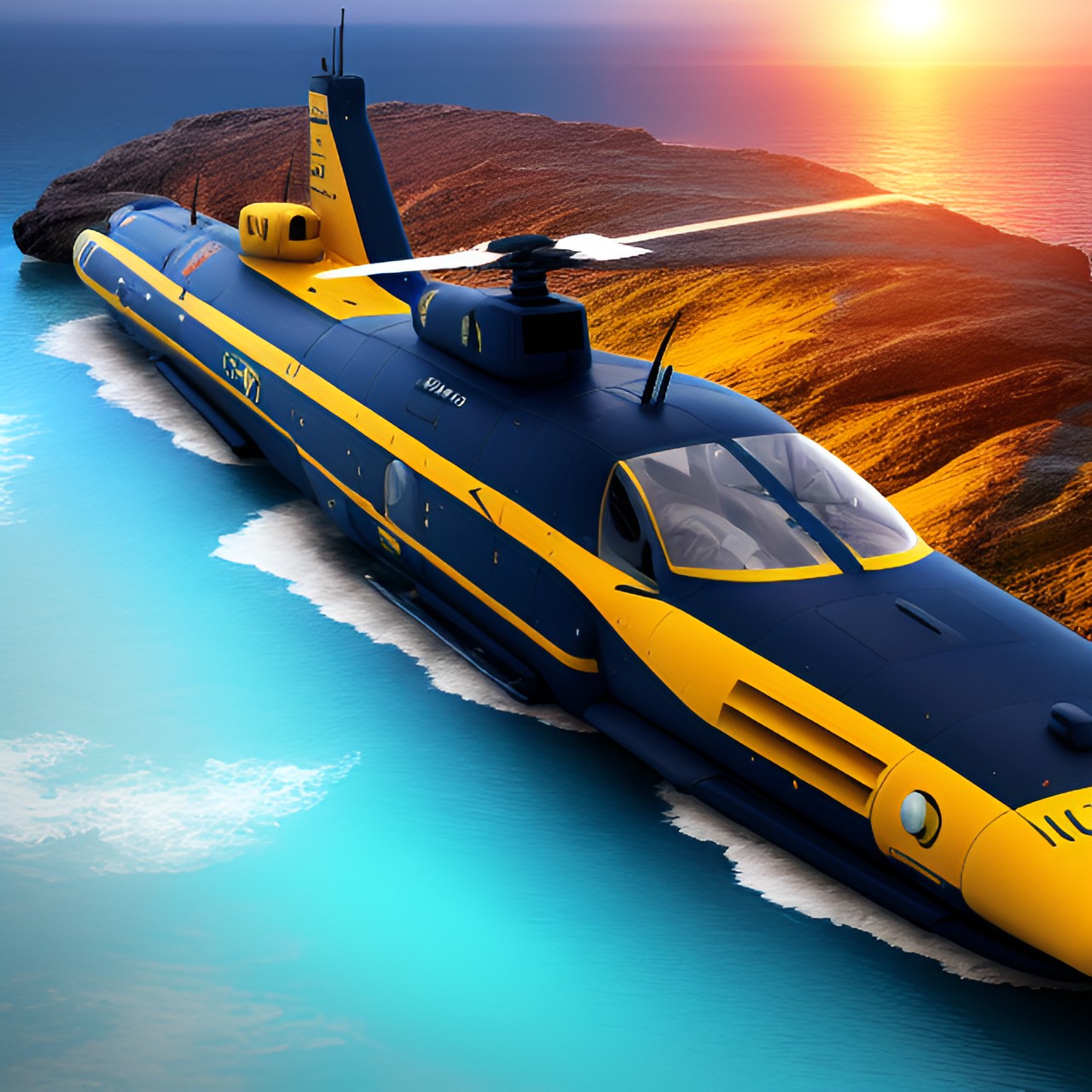 helicopter submarine preview