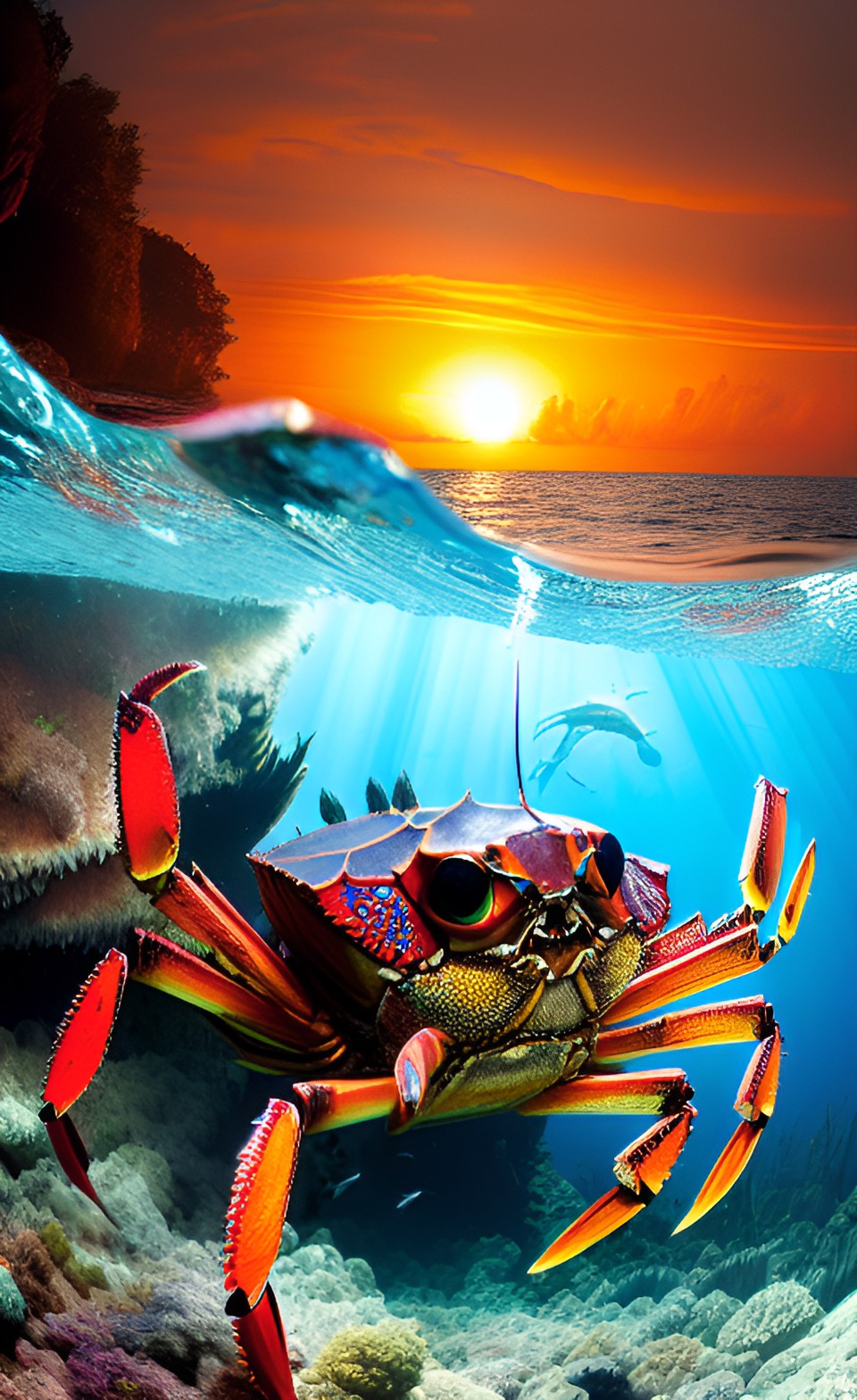 Behind The Water - giant crab monster preview