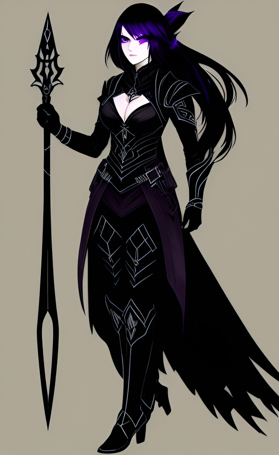 Nyx, the Shadow Weaver - introducing nyx, the shadow weaver. she lurks in darkness, wielding a blade made of pure shadow. her eyes are empty voids, and her skin is as black as night. preview