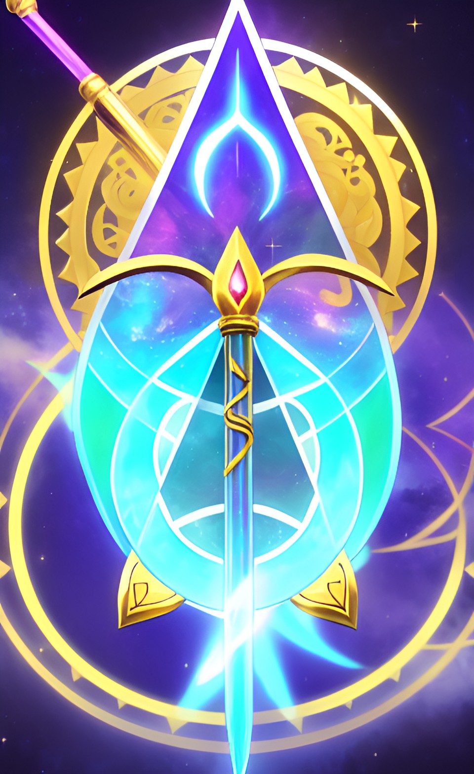 Staff of Harmony V1 - staff of harmony - this staff radiates a calming energy that can heal allies and restore their mana. it can also be used to weaken enemies and reduce their ability to deal damage. preview