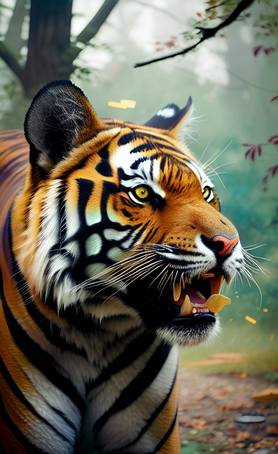 Snaggletooth - tiger with golden eyes preview