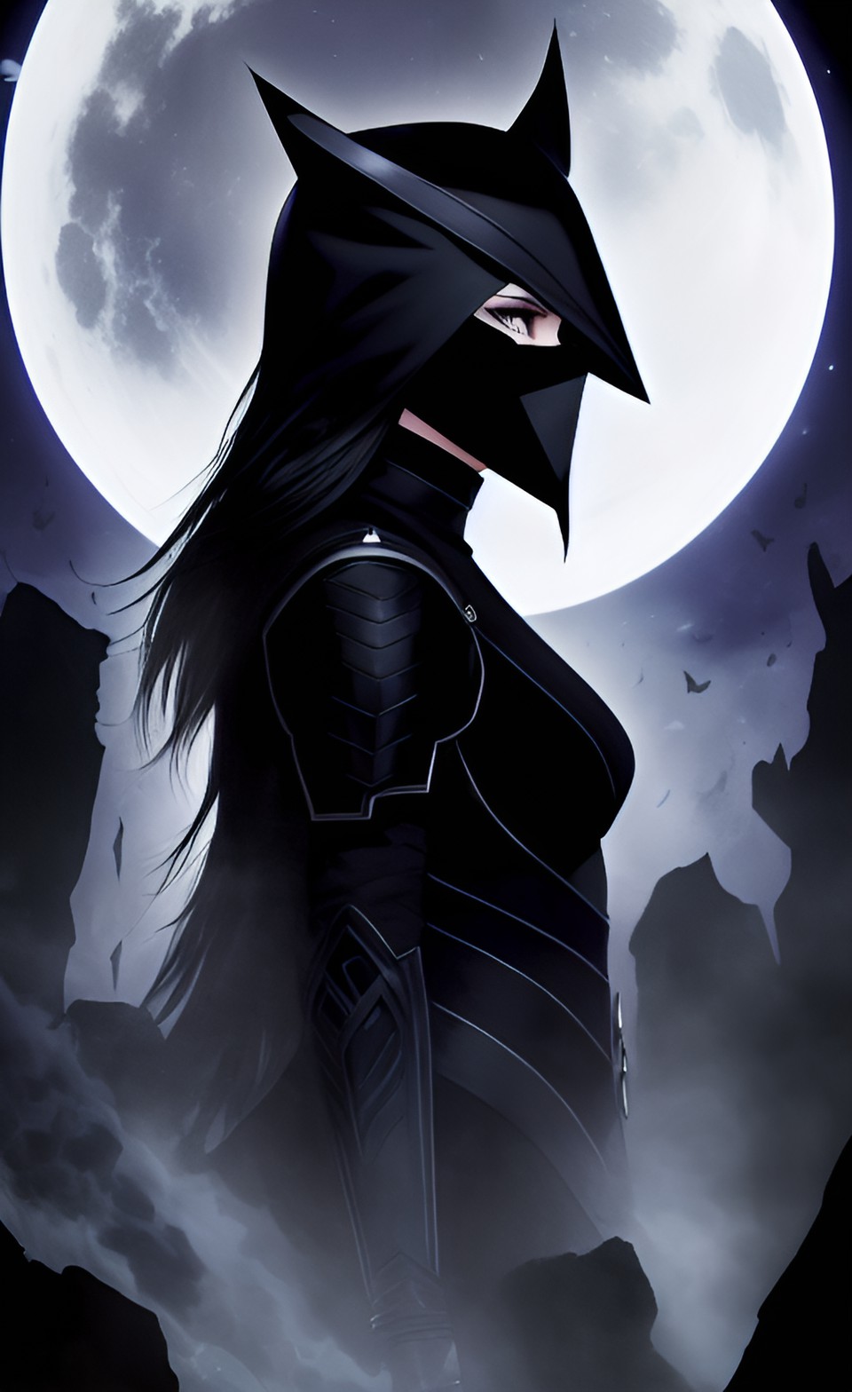 uma heroína conhecida como night ghost utilizando uma capa negra que parecia se fundir com a escuridão, o que fazia com que seus inimigos a temessem ainda mais. e uma mascara preview