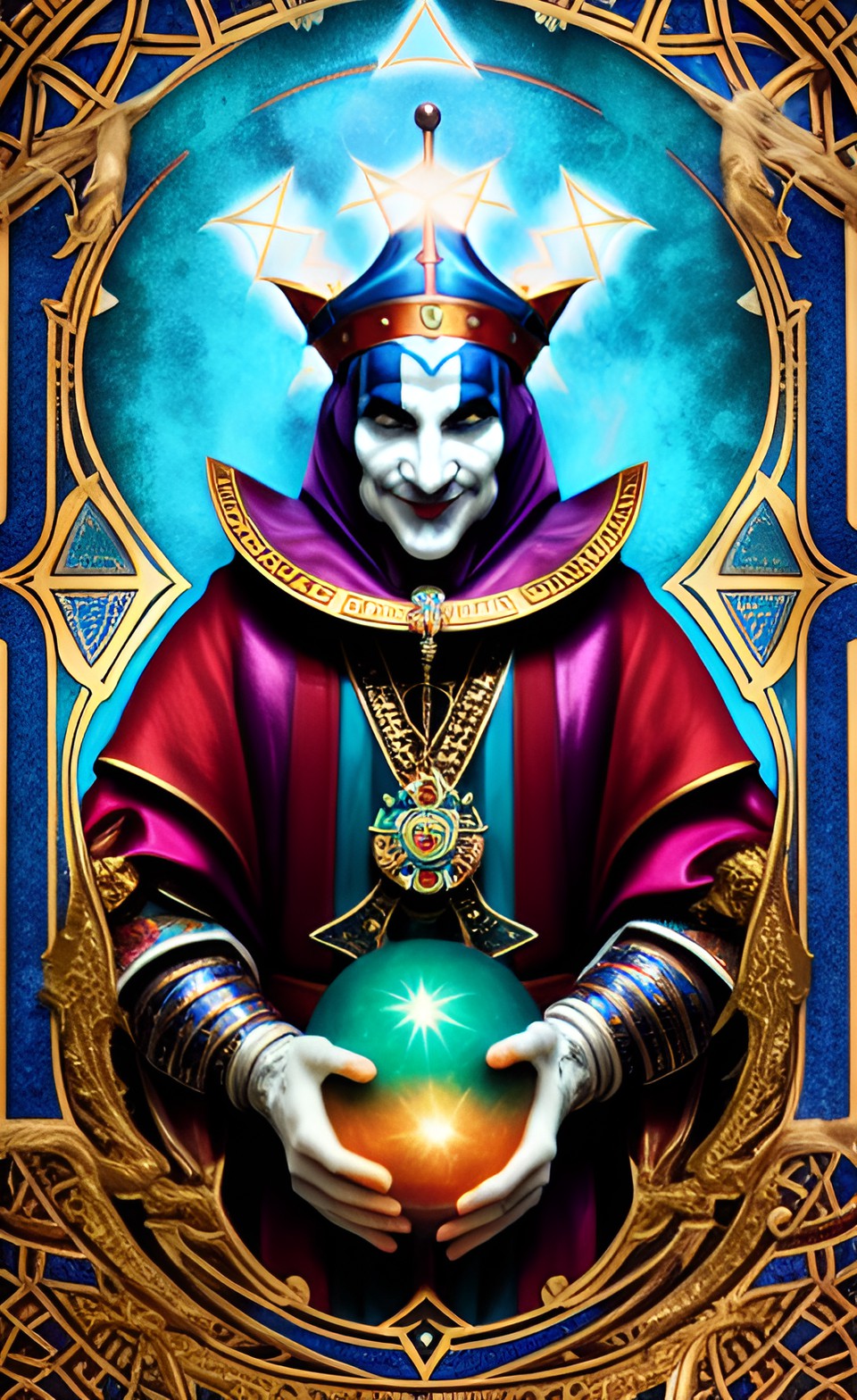 The Jester Tarotmancer Harper's Deck - a tarot card called the jester preview