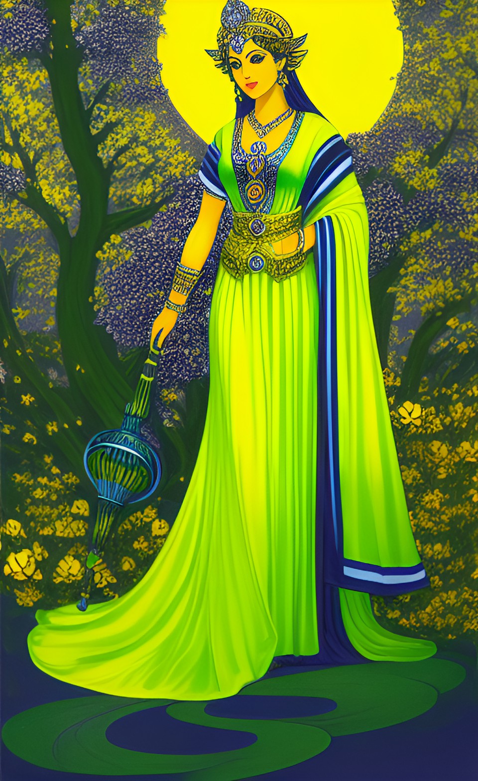 the goddess of the color chartreuse preview