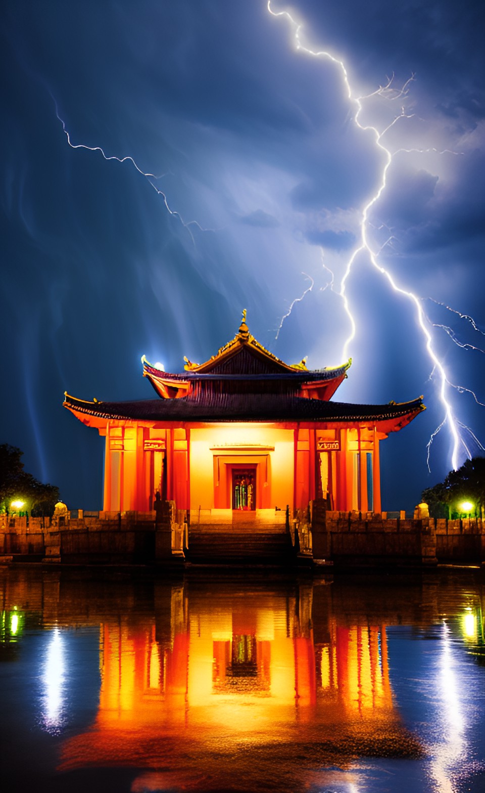 (8) Temple Lightning - temple with lightning preview