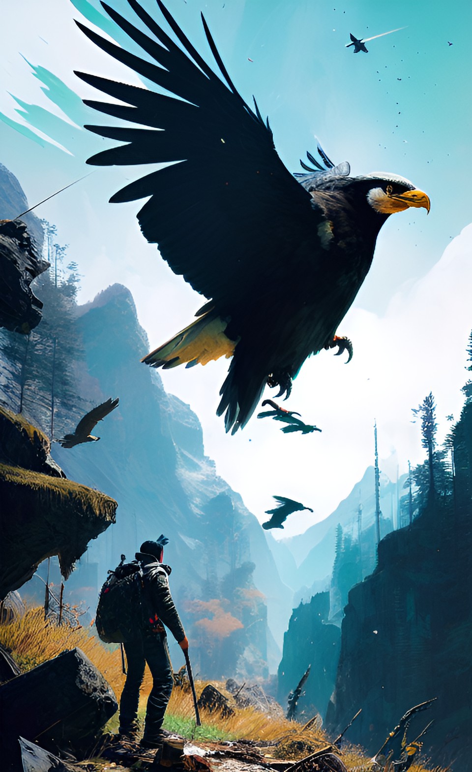 argentavis hunting in mountains preview