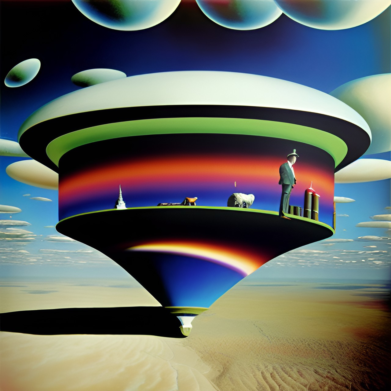 august 15th 1969 surrealistic artist album cover rendition very impressive in the style of storm thorgerson preview