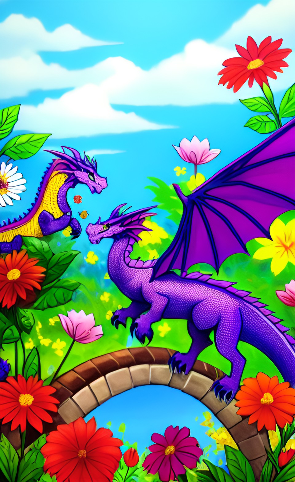 Dragons and flowers - dragons and flowers preview