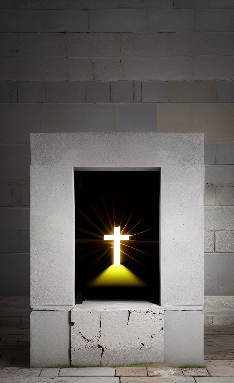 joyful empty tomb, simple abstract symbol of the glorious resurrection empty tomb preview