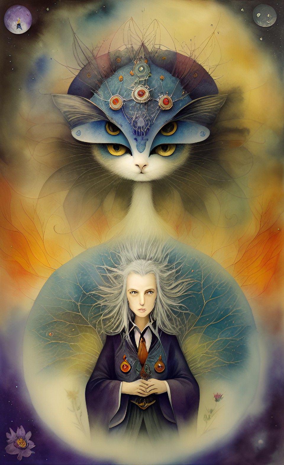 one person, watercolor, artwork by leonora carrington & didier laurence & naoto hattori & nicoletta ceccoli & jean-baptiste monge & bernard frize & gunta stölzl preview