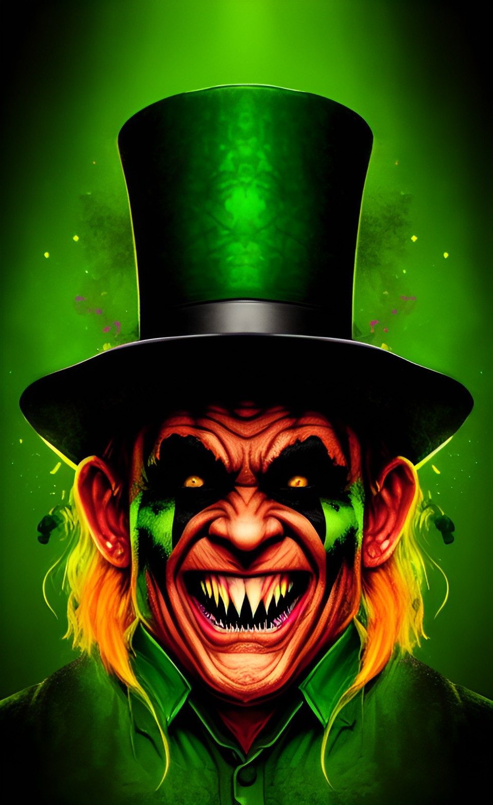 horror leprechaun mix face vector preview