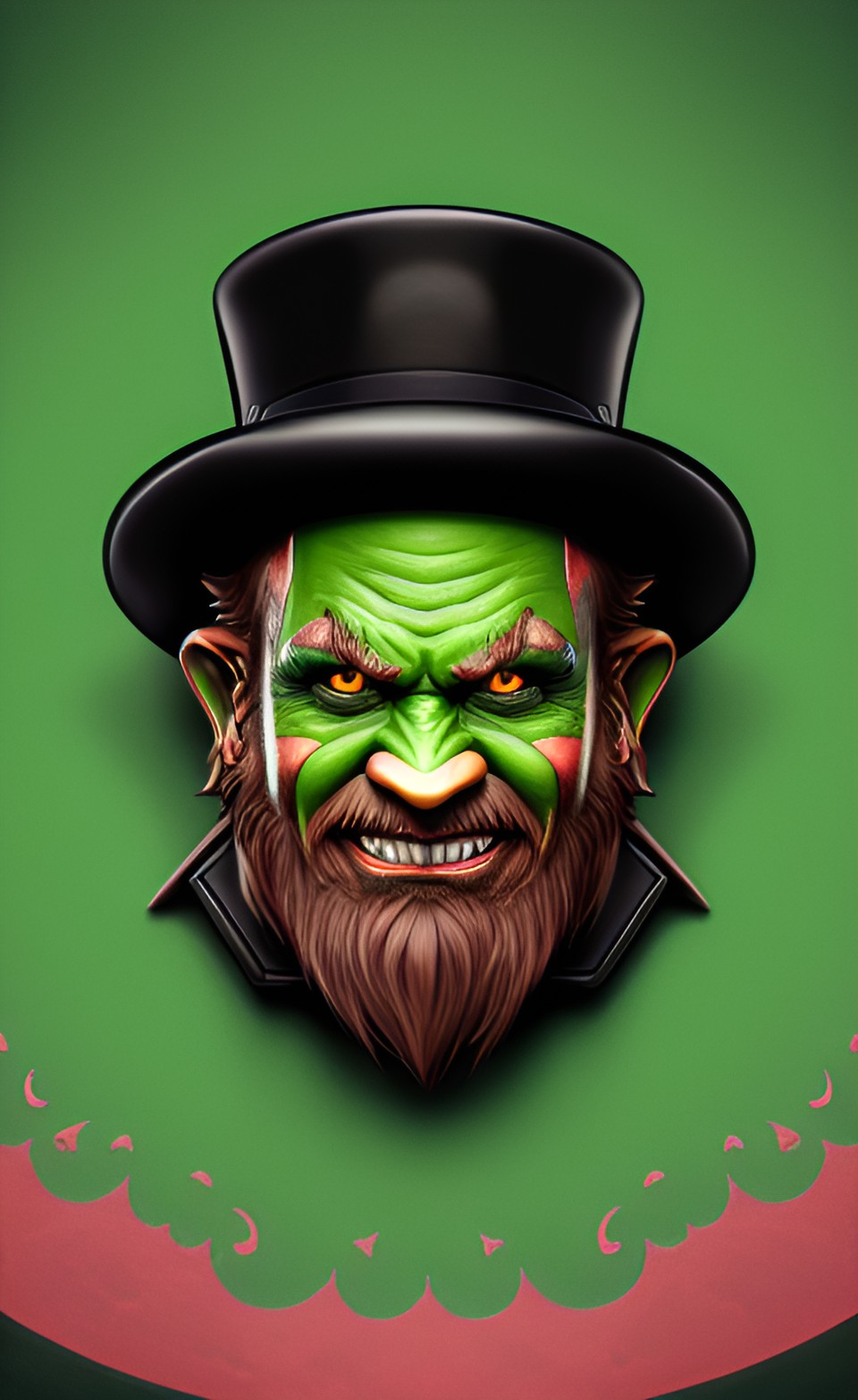 horror leprechaun mix face vector preview