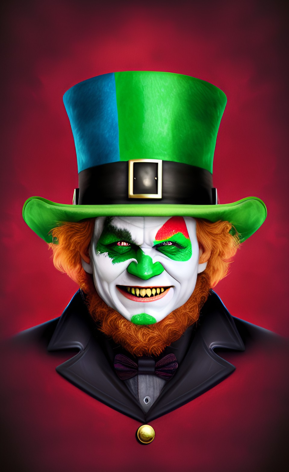 horror leprechaun mix face vector preview