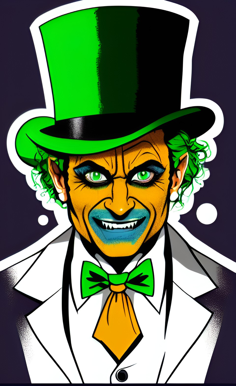 horror leprechaun mix face vector preview