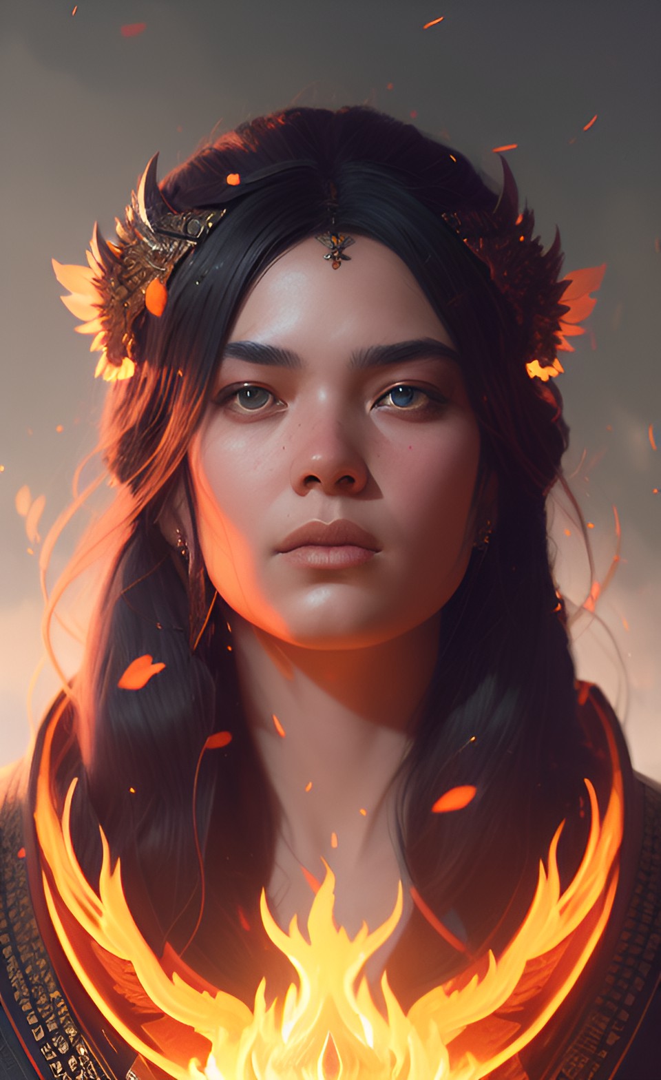 fire goddess portrait preview