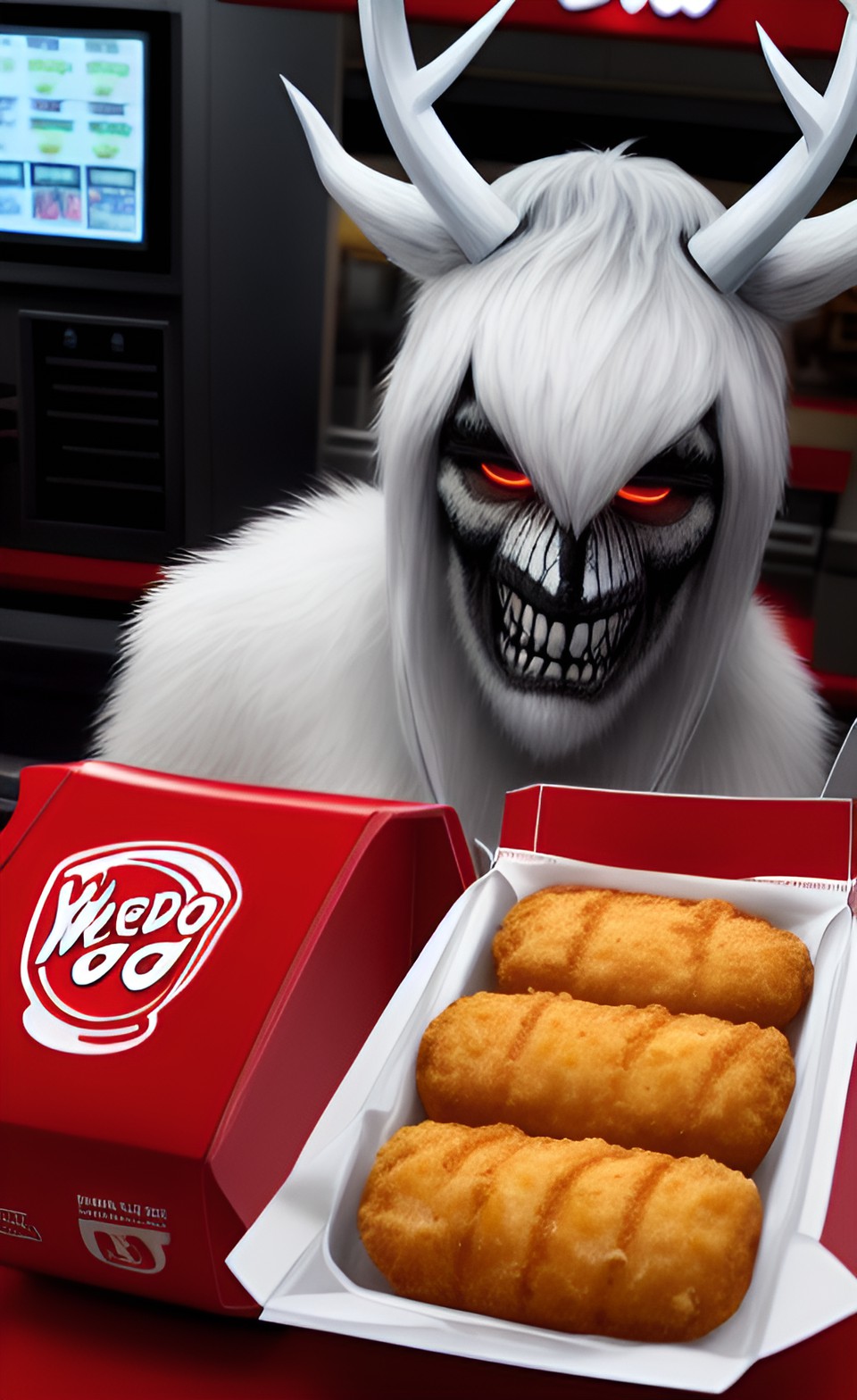 i almost forgot that it is wendigo wednesday... here's a wendigo working  at wendy's on wednesday preview