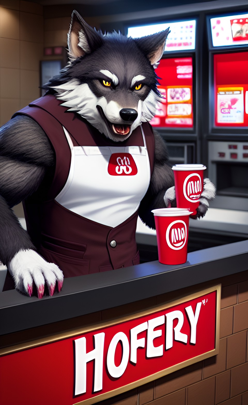 werewolf working the regular at wendy's preview