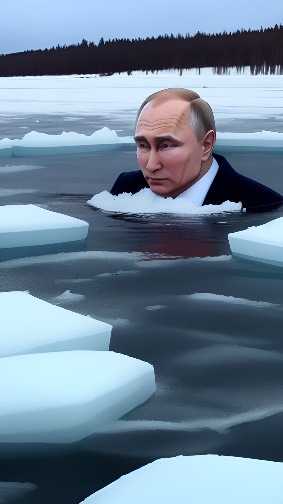 putin drowned and suffering in iced vical lake preview