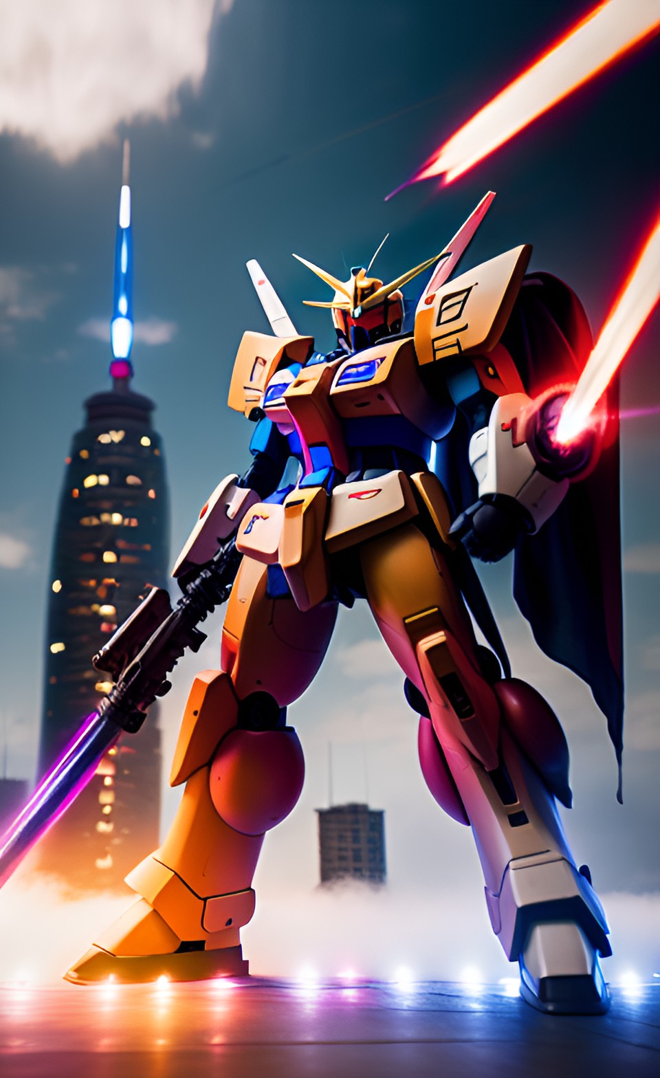 gundam with beam sword preview