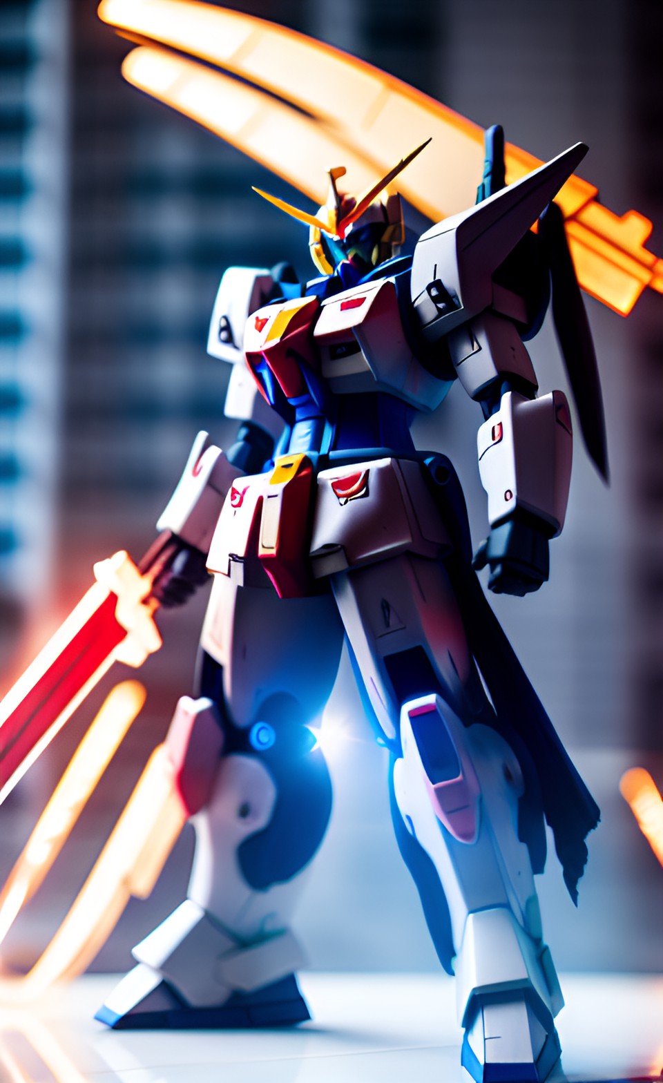 gundam with beam sword preview