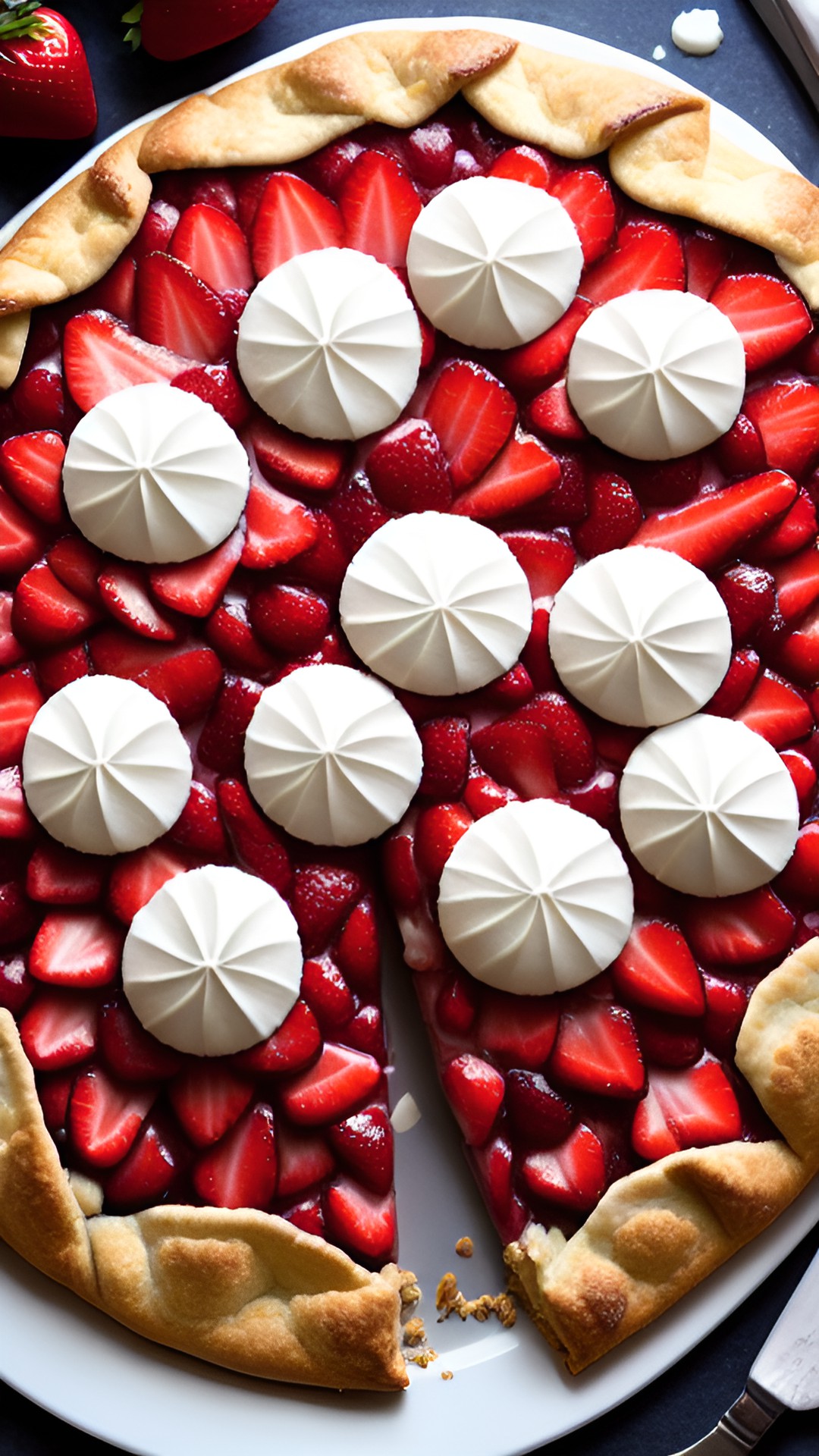 strawberry rhubarb galette with almond cream preview