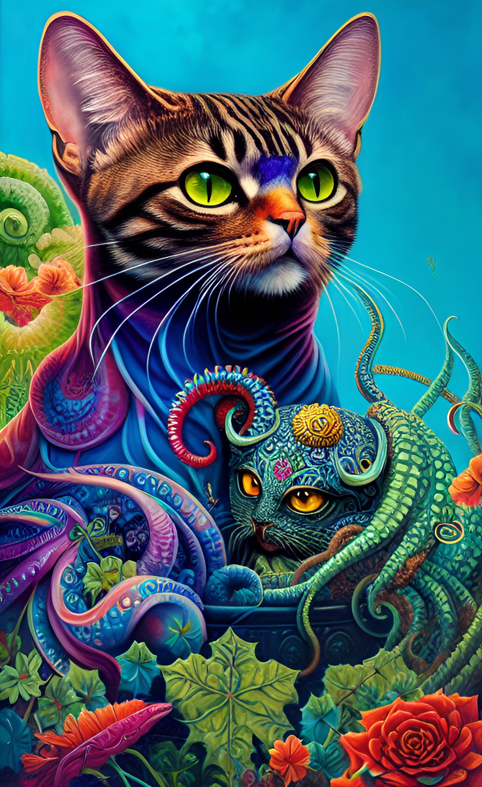 Tentacle Kitten - cthulhu has a pet cat preview