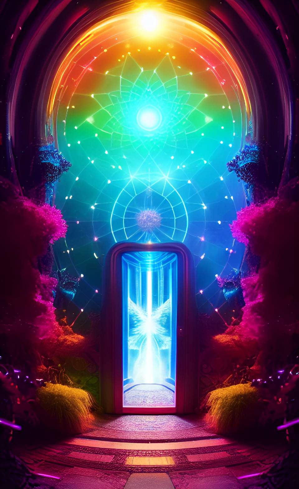 the gateway to hemisynced synchronized translucent imagination located at the center of an inverse vorpal vortex chained to the double secret entrance to shpongleland and it's ineffable mysteries preview