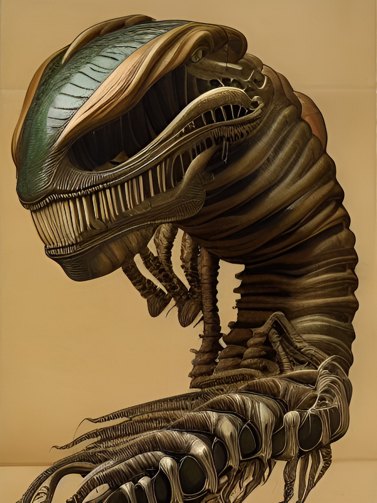 alien creature diagram by leonardo da vinci preview