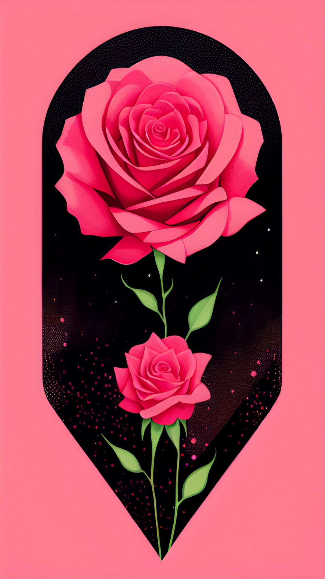 Rose - rose pink rose black background preview