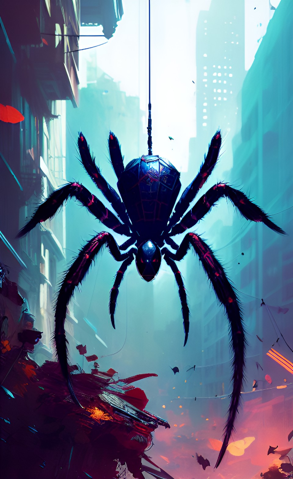 a ginat spider in the web preview