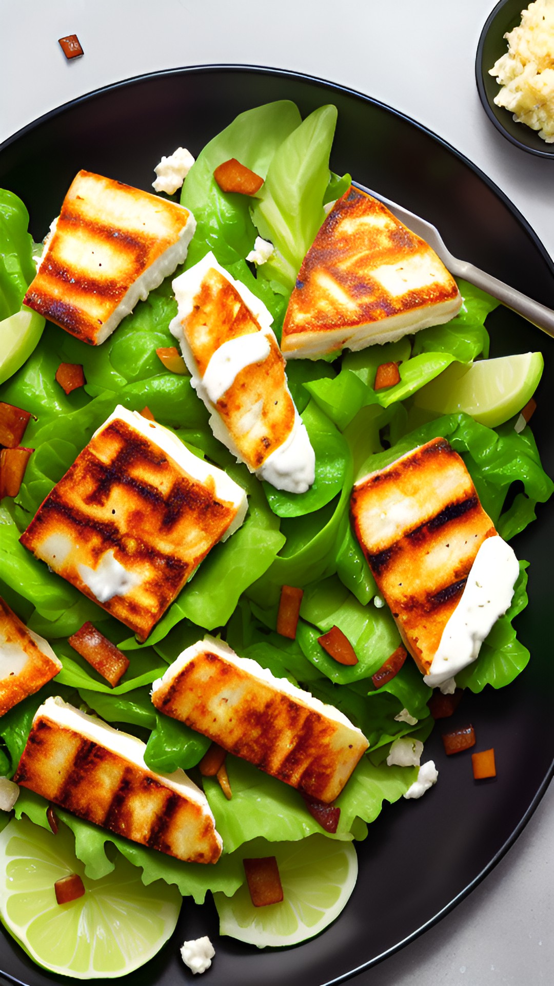 Halloumi and lettuce - lettuce and halloumi preview