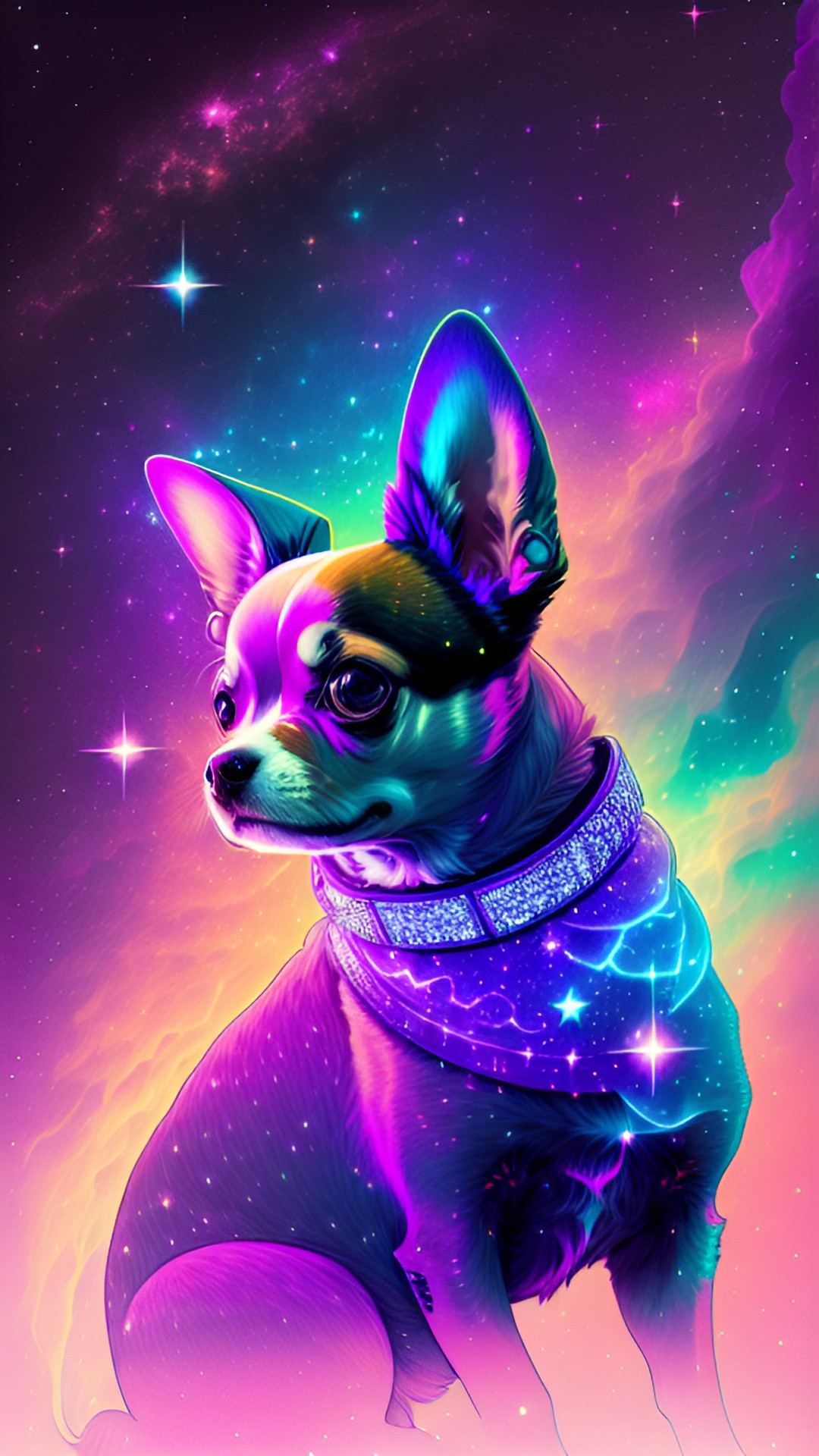 Earth’s Future - space nebula with chihuahua preview