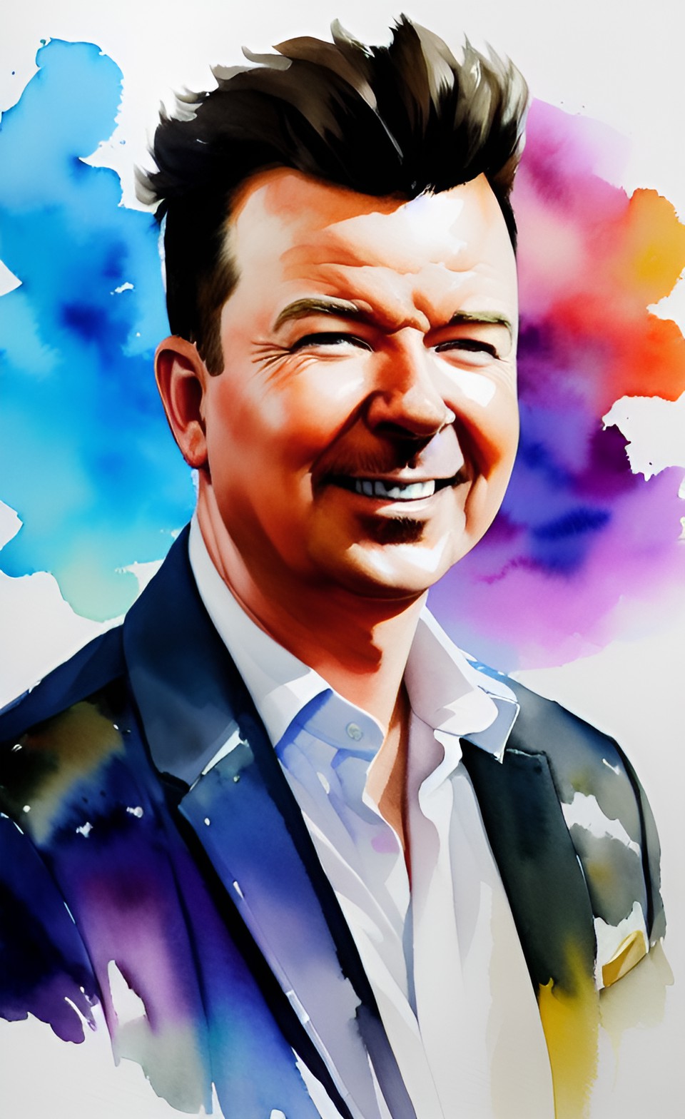 rick astley in watercolor v2 preview