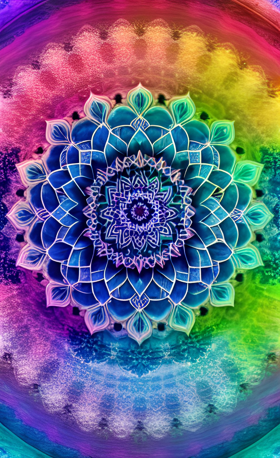 pastel mandala in cool tones preview