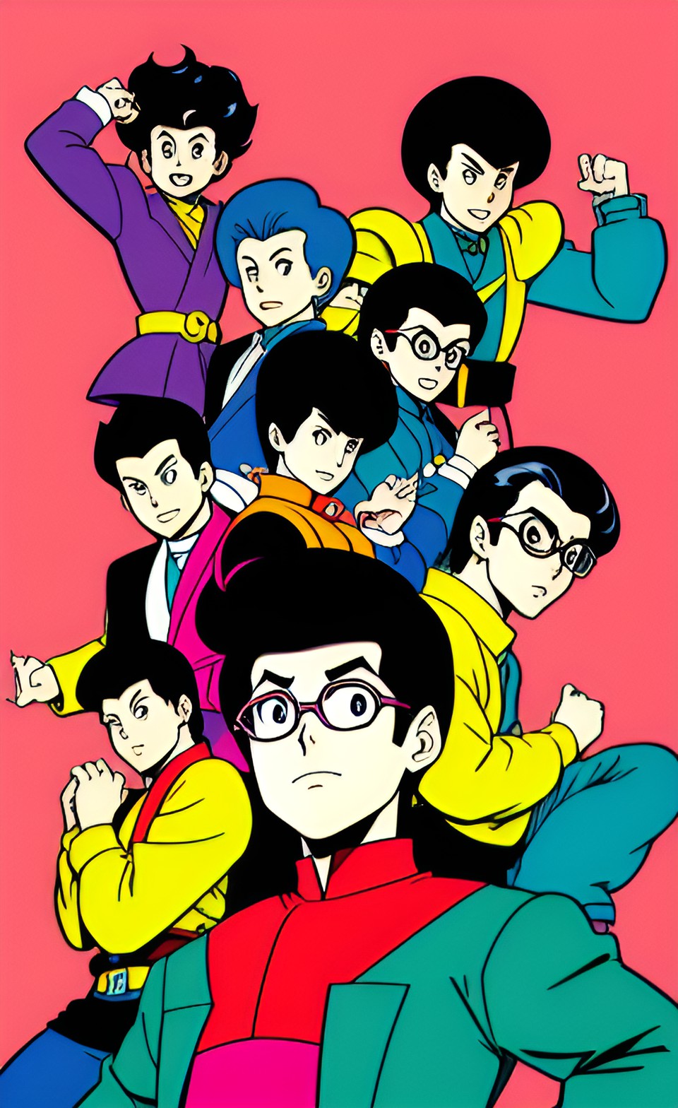 jojolites, in the style of osamu tezuka ,80's/90's/00's retro manga cartoon illustration preview