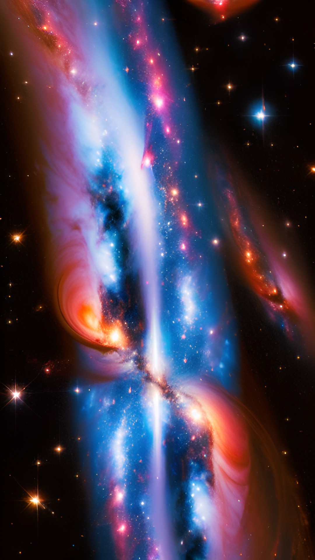 two galaxies crash into each other preview