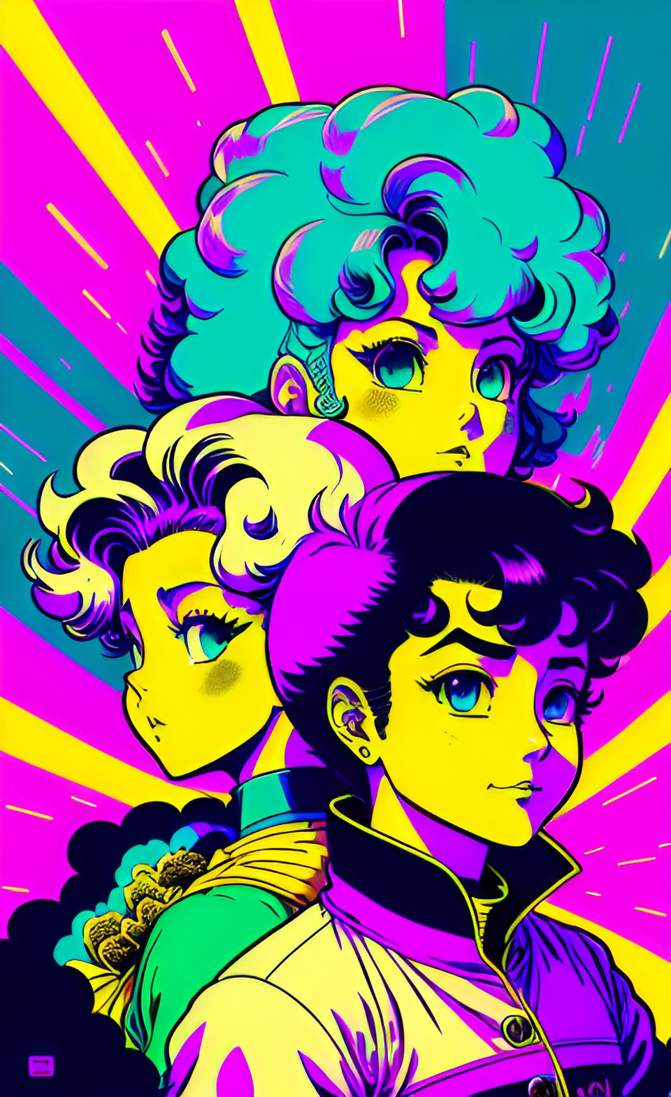 jojolites, in the style of osamu tezuka ,80's/90's/00's retro manga cartoon illustration preview