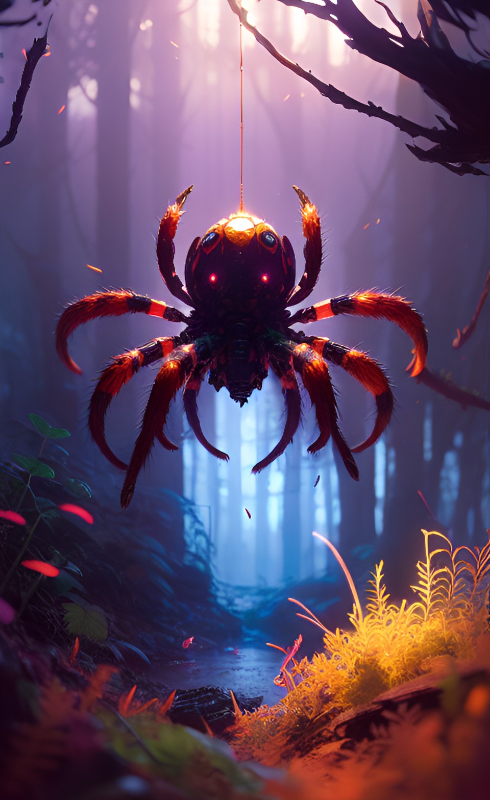 Amber Giant Spider - fungal spider preview