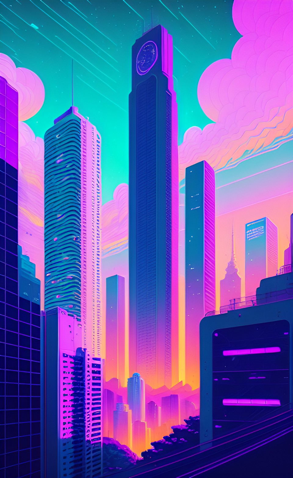 Cyber City - aesthetic city preview