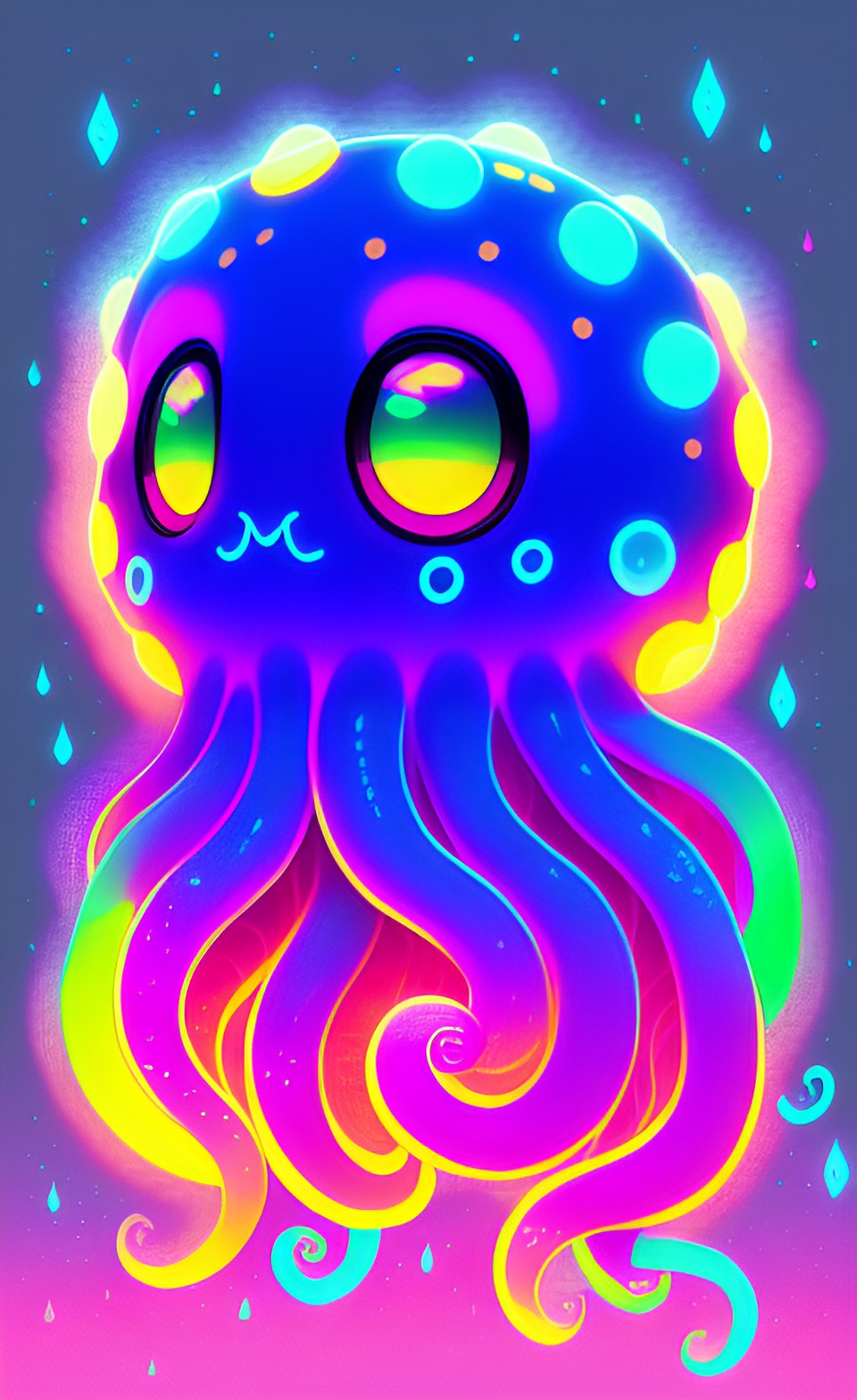 cute neon octopus preview